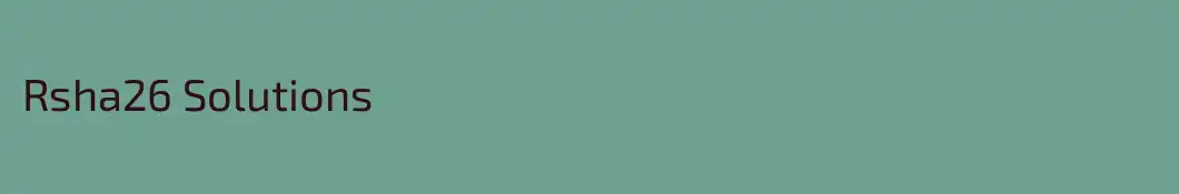 Rsha26 Solutions